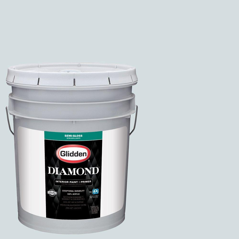 Glidden Diamond 5 gal. HDGCN31U Blue Light SemiGloss Interior Paint with PrimerHDGCN31UD05SN 