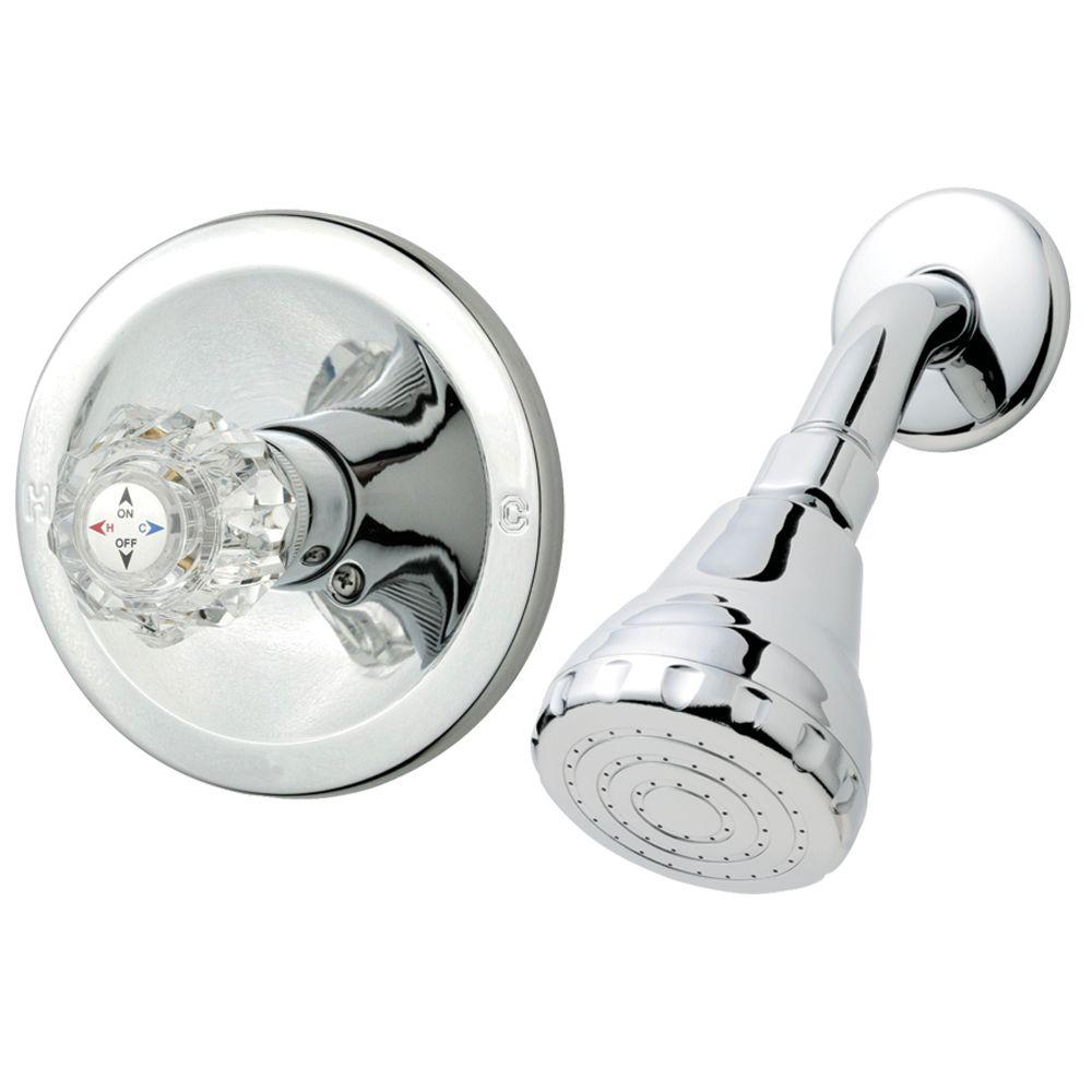 SingleHandle 1Spray Shower Faucet Only in Chrome (Valve Included)10