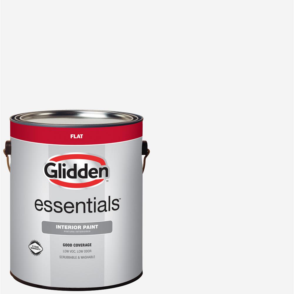 Glidden Essentials 1 Gal White Flat Interior Paint Gle 1000 01 Glidden Essentials 1 Gal White Flat Interior Paint