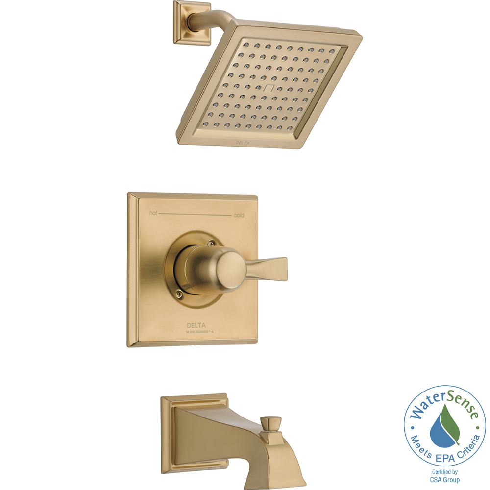 Delta Lahara 1Handle Tub and Shower Faucet Trim Kit in Champagne Bronze (Valve Not Included