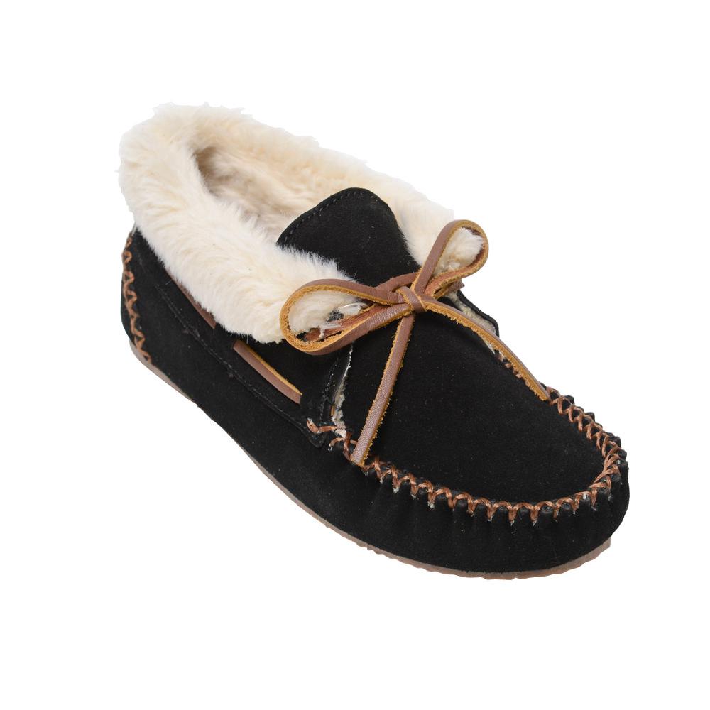 black minnetonka slippers