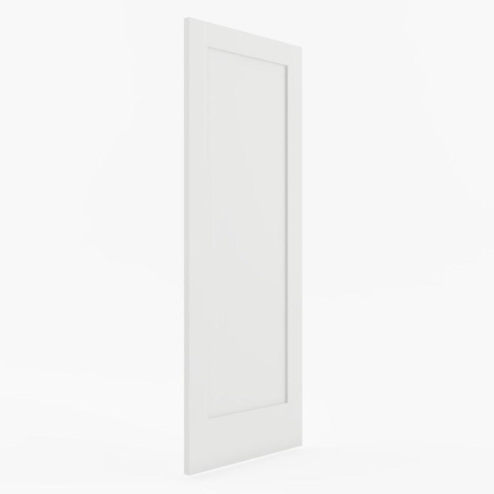 Eightdoors 28 In X 80 In X 1 3 8 In Shaker White Primed 1 Panel