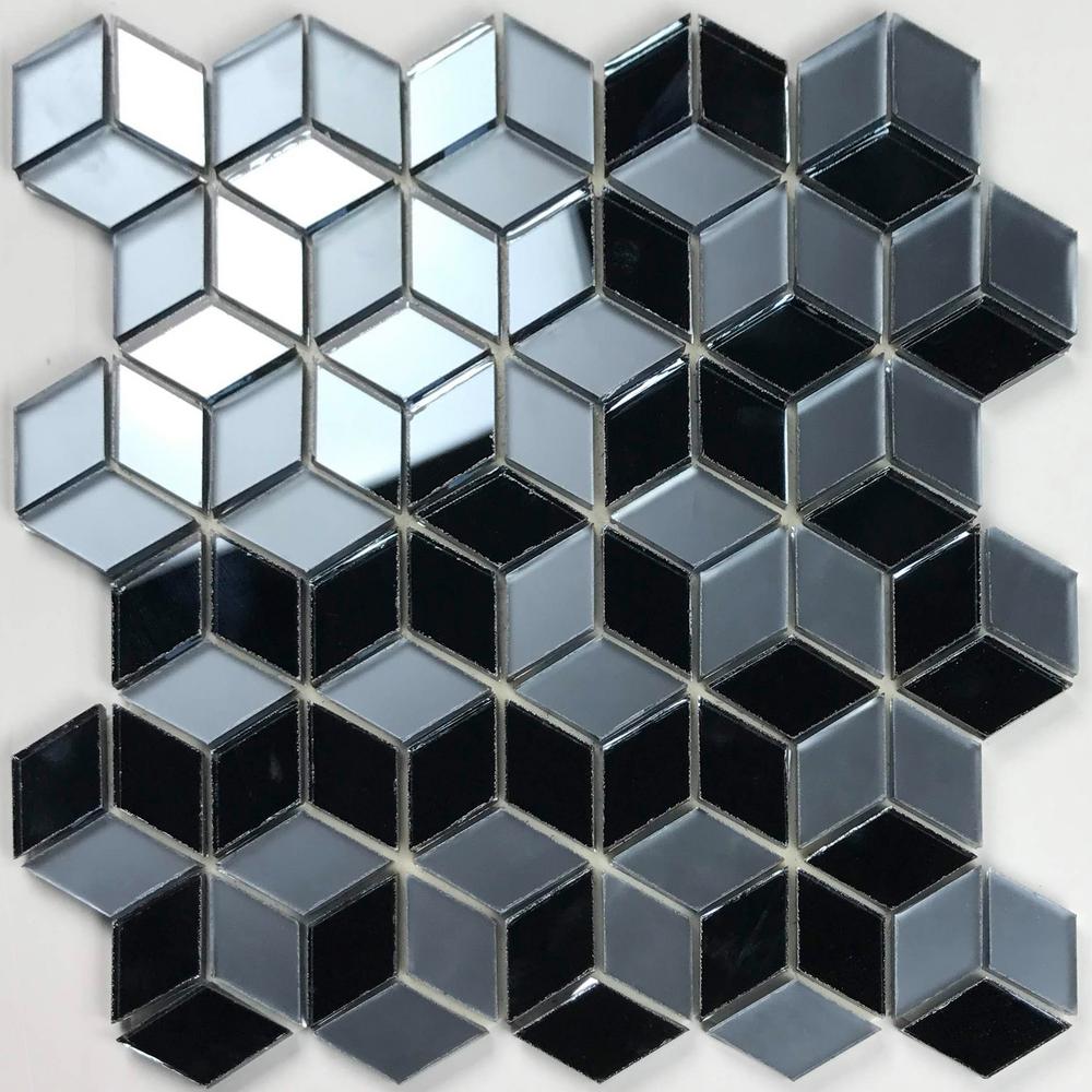 Abolos Mosaic 2 In X Diamond Blue Gray Glass L And