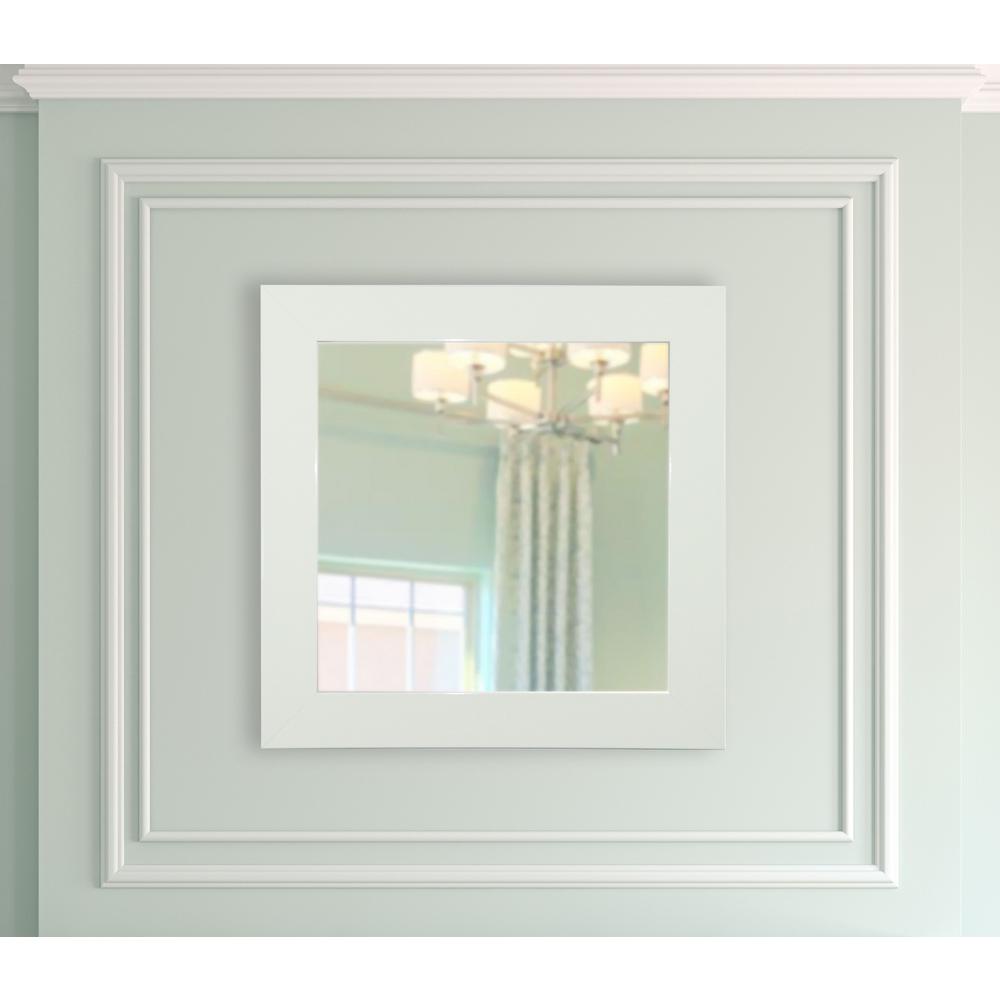 32 5 In X Delta White Square Vanity Mirror