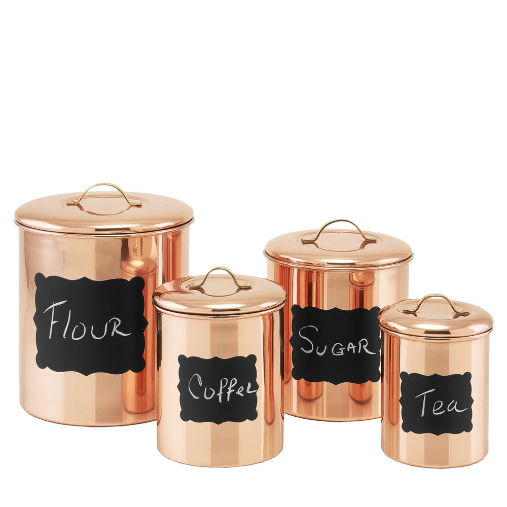 copper lid canister set