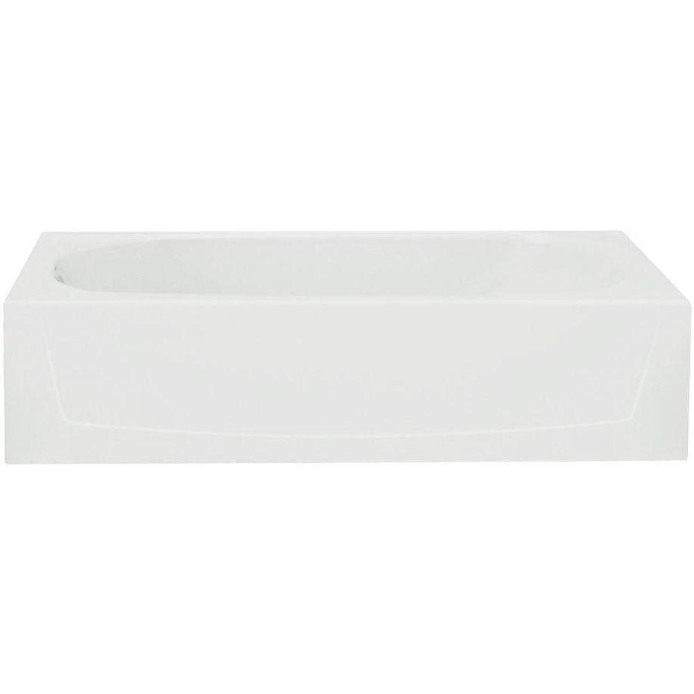 STERLING Performa 5 ft. Left Drain Rectangular Alcove Soaking Tub in