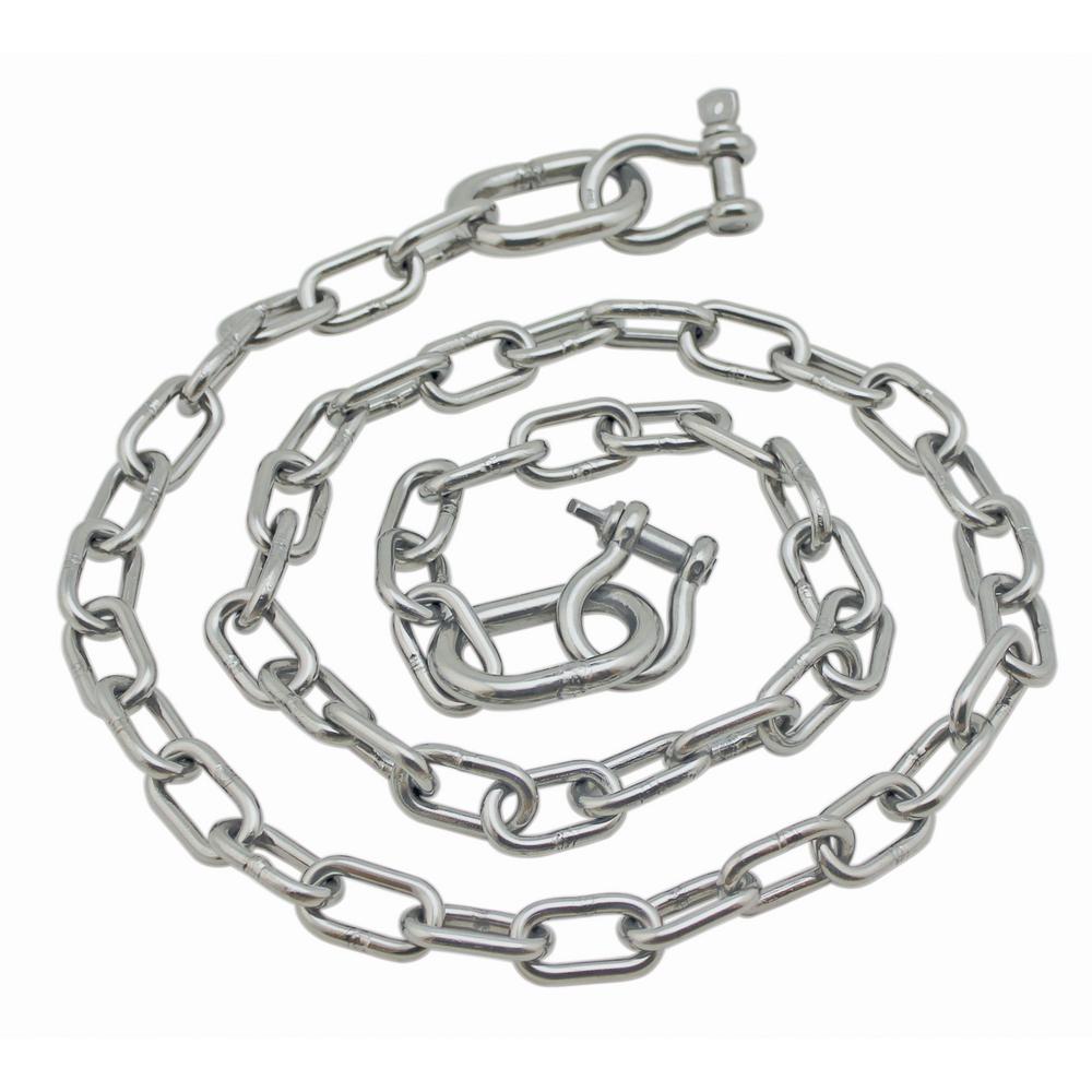 Extreme Max BoatTector Anchor Chain 1/4 in. x 4 ft. Stainless Steel