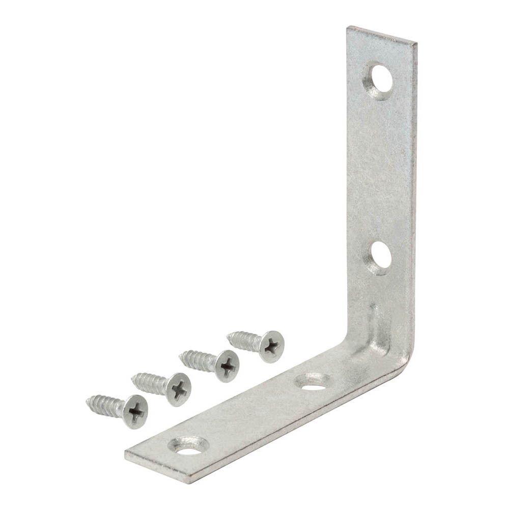 Crown Bolt 4 In Galvanized Corner Brace Pack 15270 The Home Depot Galvanized Corner Brace 4 Pack