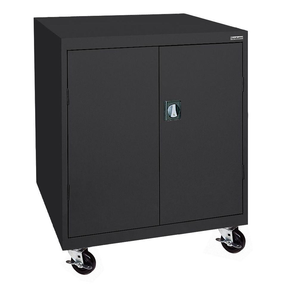 Sandusky Wheels Garage Cabinets Storage Systems 48 In H X 46 W 24 D Mobile Steel