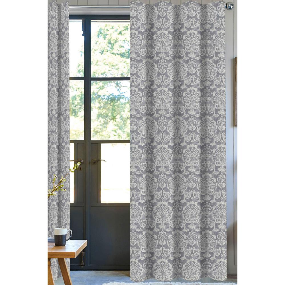 A1 Home Collections Emily Damask Light Filtering Drapery Panel In