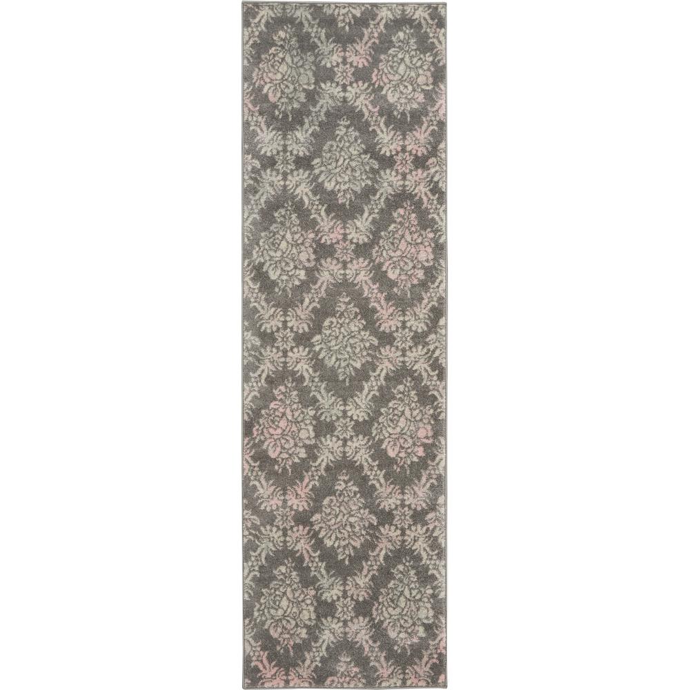 Nourison Tranquil TRA09 Pink and Grey 7' Runner Hallway Rug399441