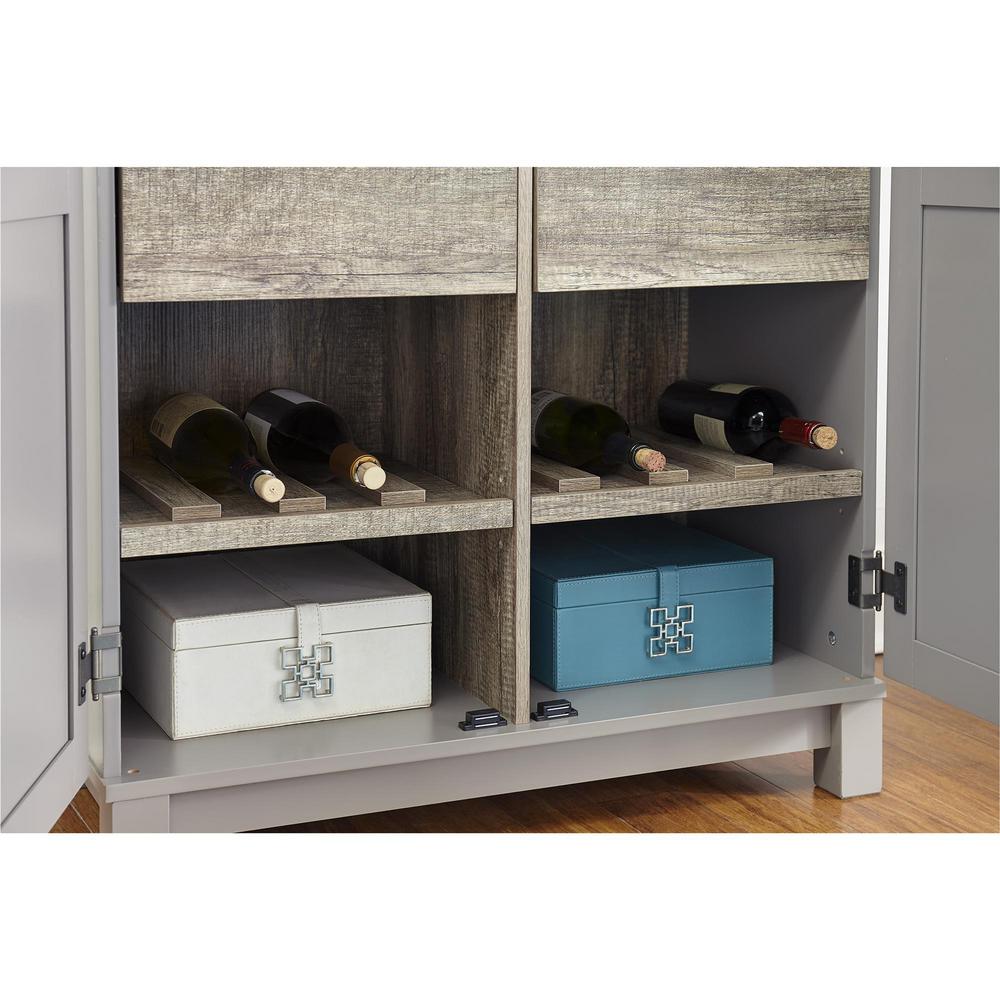 Ameriwood Viola 64 In Gray Sonoma Oak Storage Cabinet Hd35571