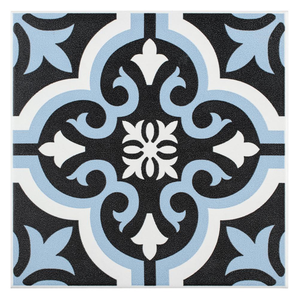 Merola Tile Braga Blue Encaustic 7 3 4 In X Ceramic Floor Braga Blue Encaustic 7 3 4 In X Ceramic Floor And Wall Tile 11 Sq Ft Case