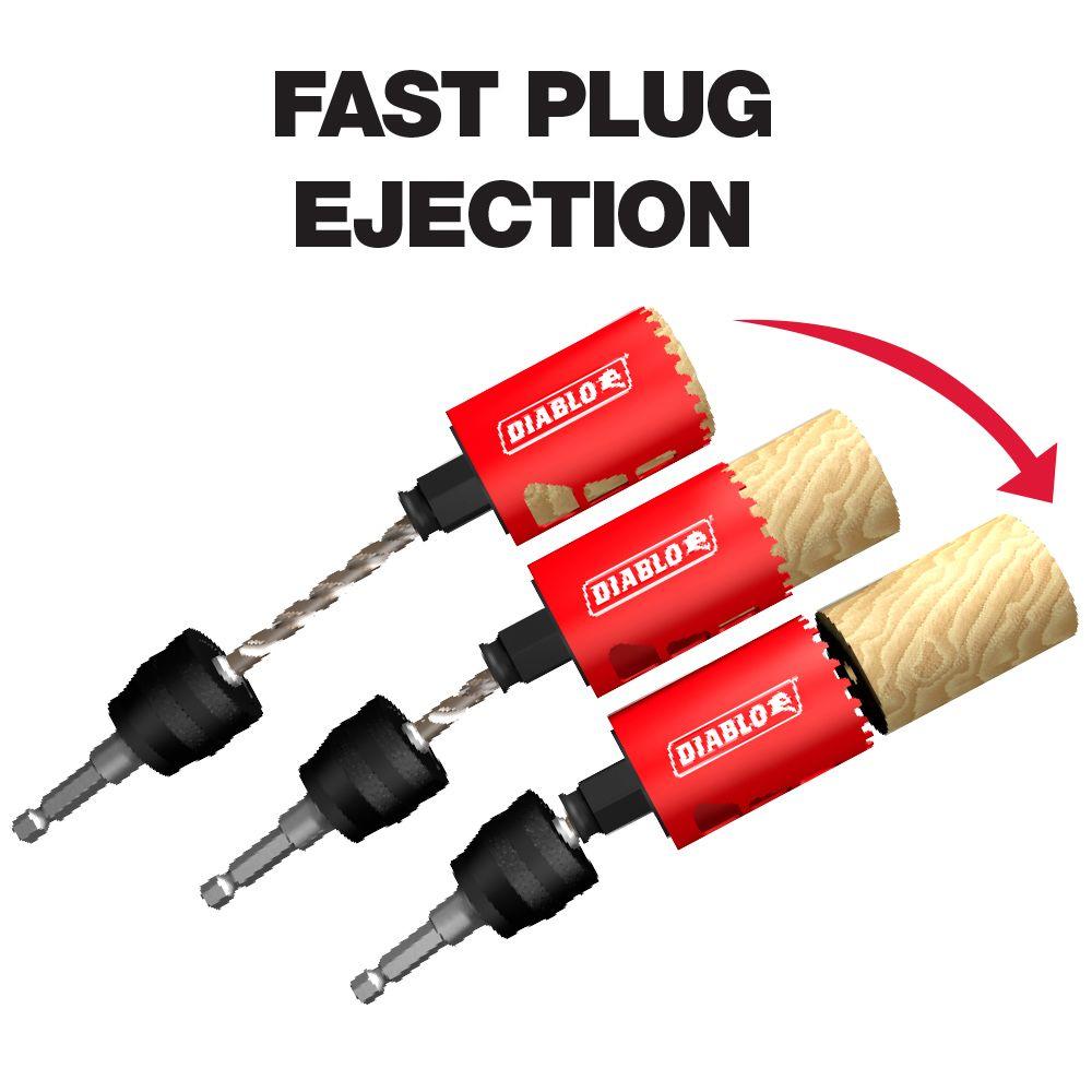 DIABLO Carbide Hole Saw 21/8 in. Metal Wood Steel Cutting Drill Bit