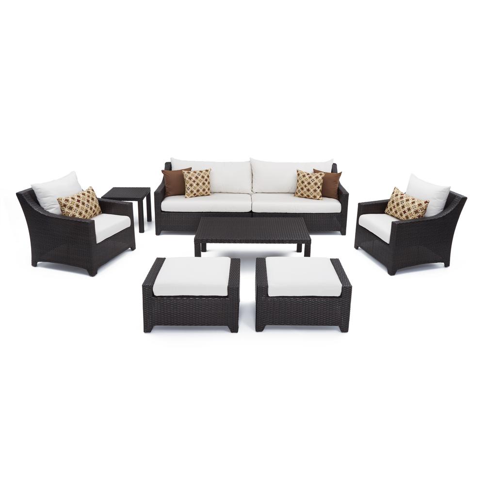 Rst Brands Deco 8 Piece All Weather Wicker Patio Sofa And Club