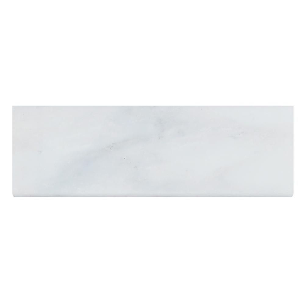 Greecian White Base Board 4 In X 12 Polished Marble Wall Tile 1 Lin Ft