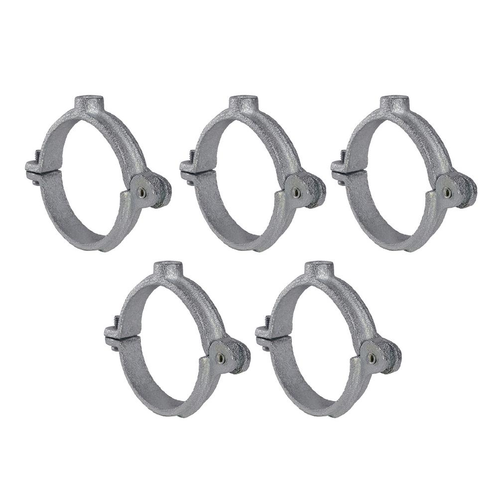 The Plumber's Choice 3 in. Hinged Split Ring Pipe Hanger in Galvanized ...