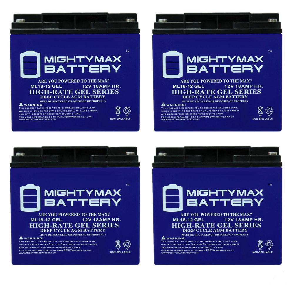 Mighty Max Battery 12 Volt 18 Ah Sla Sealed Lead Acid Gel Agm Type Medical Mobility 3519