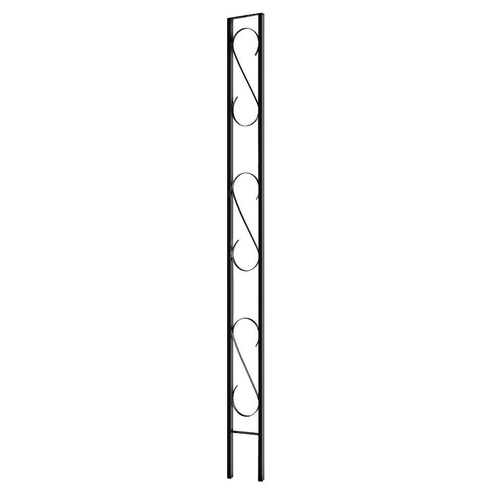 Village Ironsmith Scroll Design 9 In W X 8 Ft H Black Steel Flat
