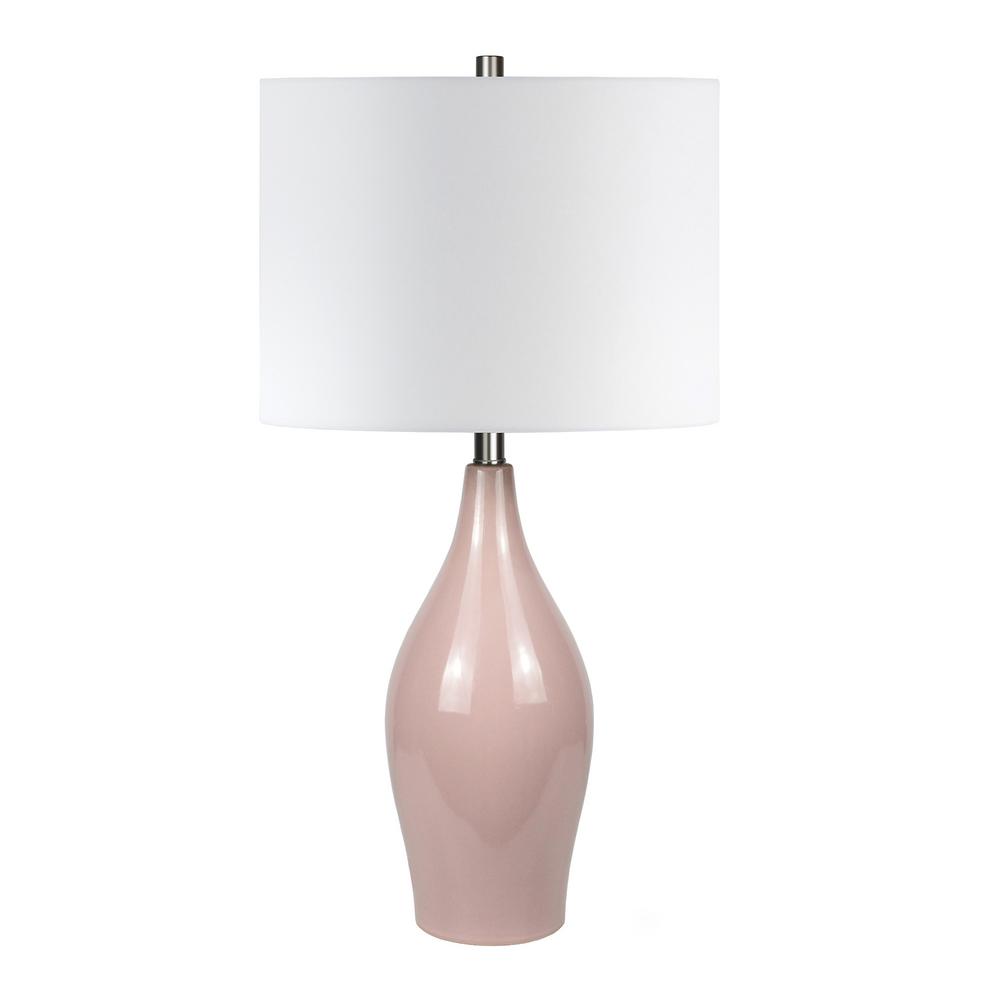 dusky pink bedside lamp