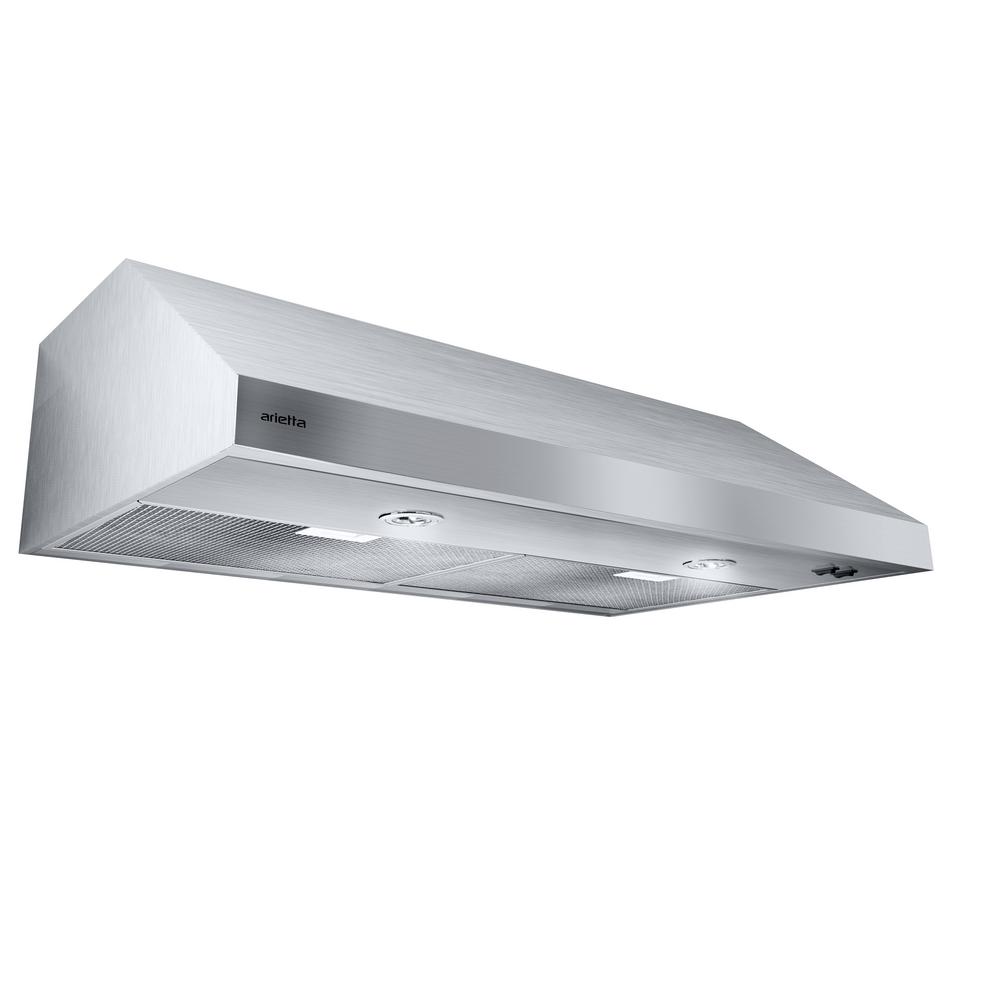 Arietta Segrino 36 In. Under Cabinet Range Hood In Stainless Steel 