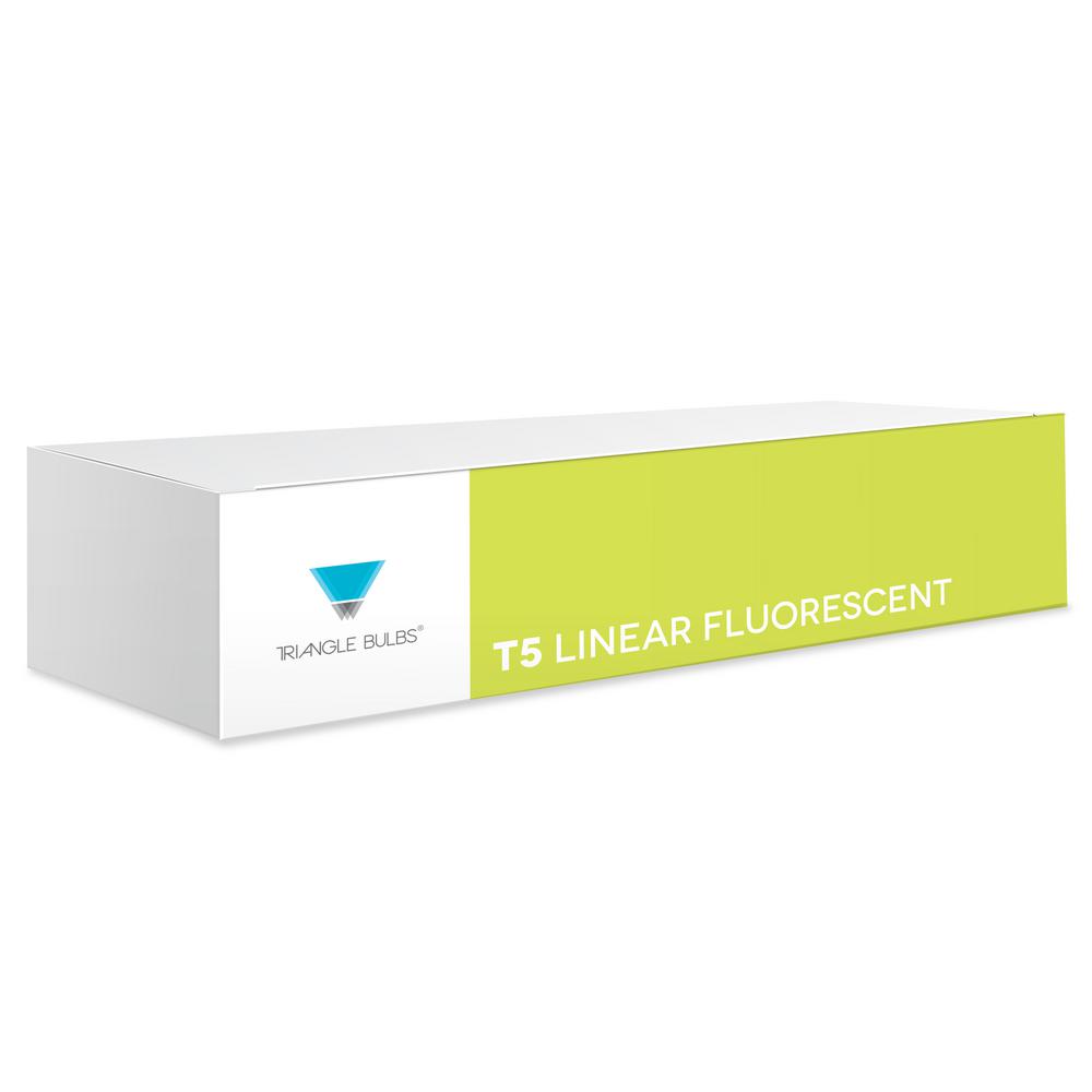 6 pack 4100K Cool White - F4T5//CW 6 Straight Fluorescent Tube Light Bulb 4 Watt Triangle Bulbs T30003 6 Pack T5