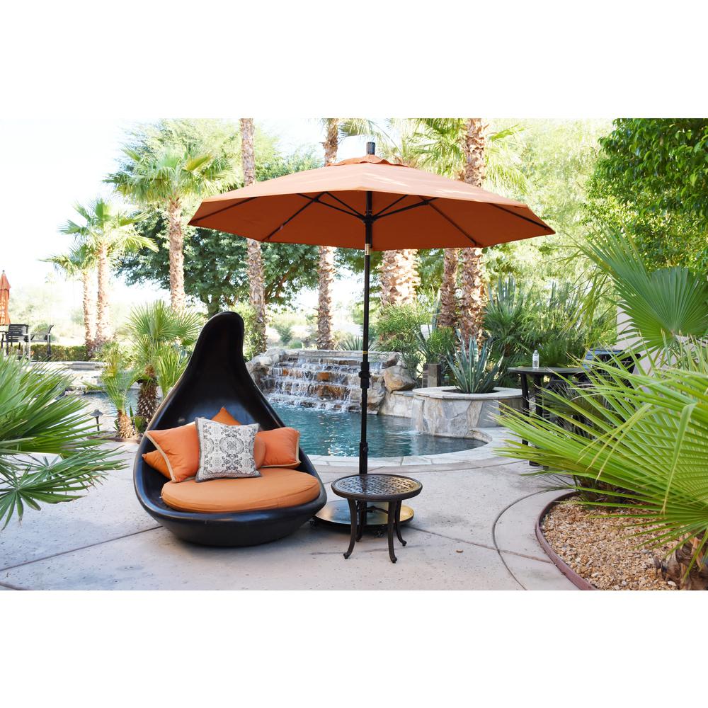 California Umbrella 9 Ft Hammertone Grey Aluminum Market Patio Umbrella With Collar Tilt Crank Lift In Bay Brown Sunbrella Gscuf908010 5432 The Home Depot