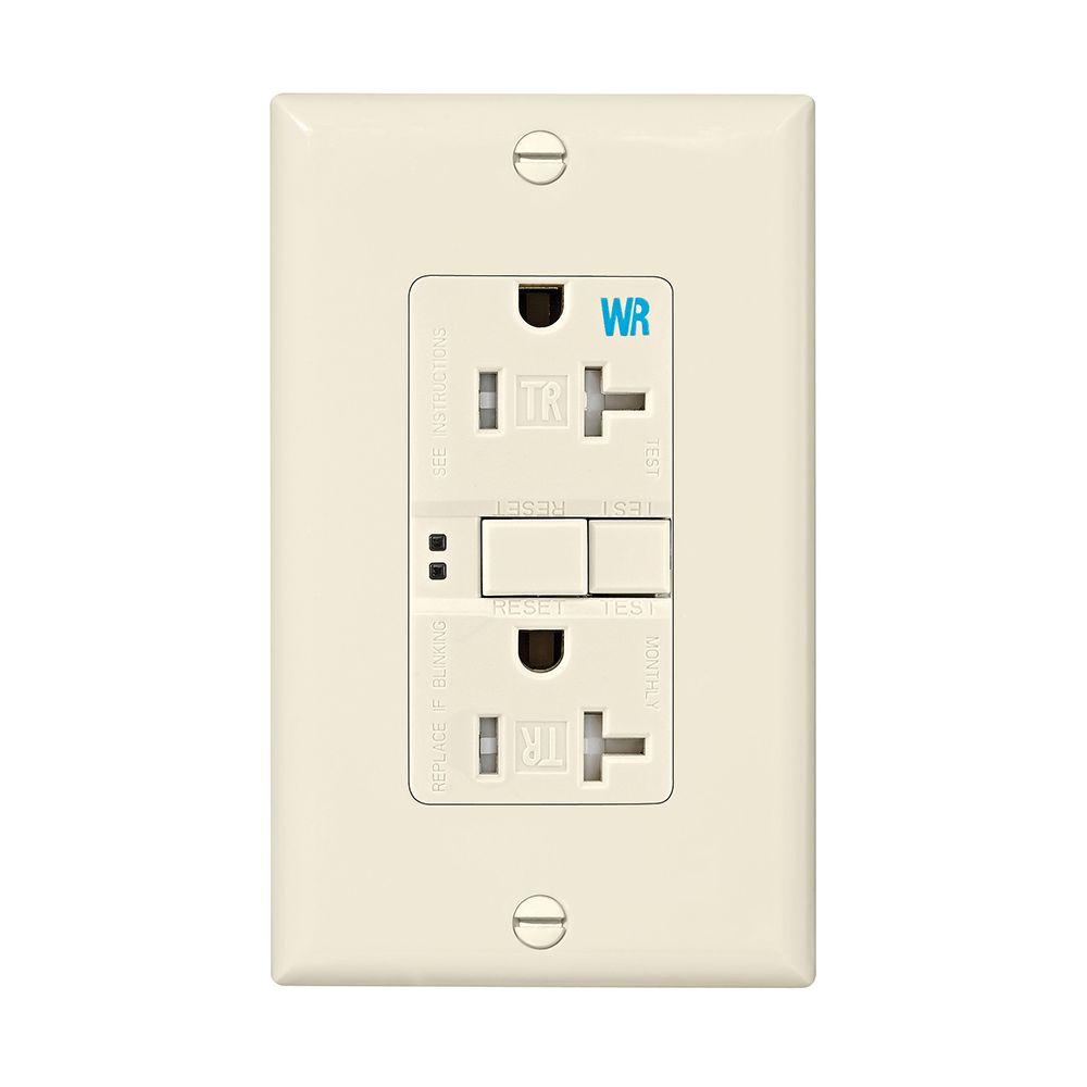 Eaton GFCI SelfTest 20A 125V Tamper and Weather Resistant Duplex Receptacle with Standard Size