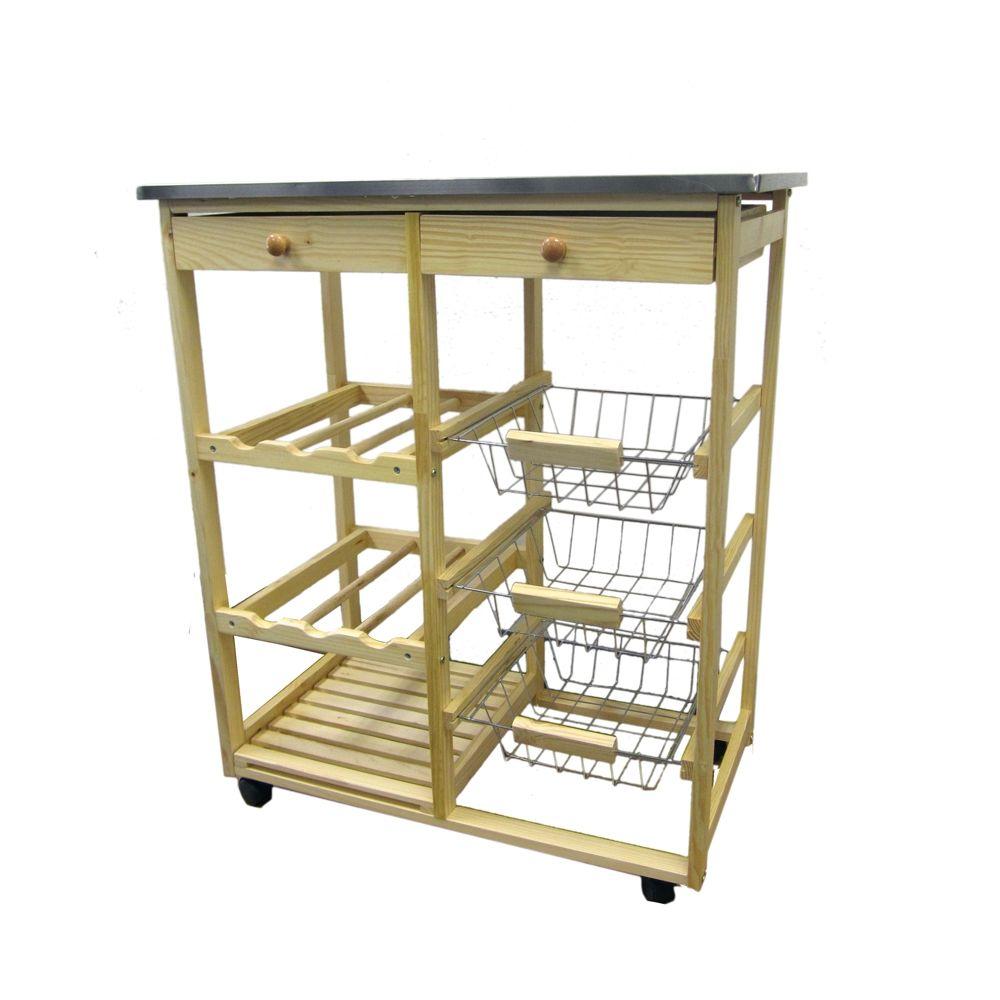 Home Decorators Collection Natural Kitchen Cart With Storage H 43 Home Decorators Collection Natural Kitchen Cart With Storage