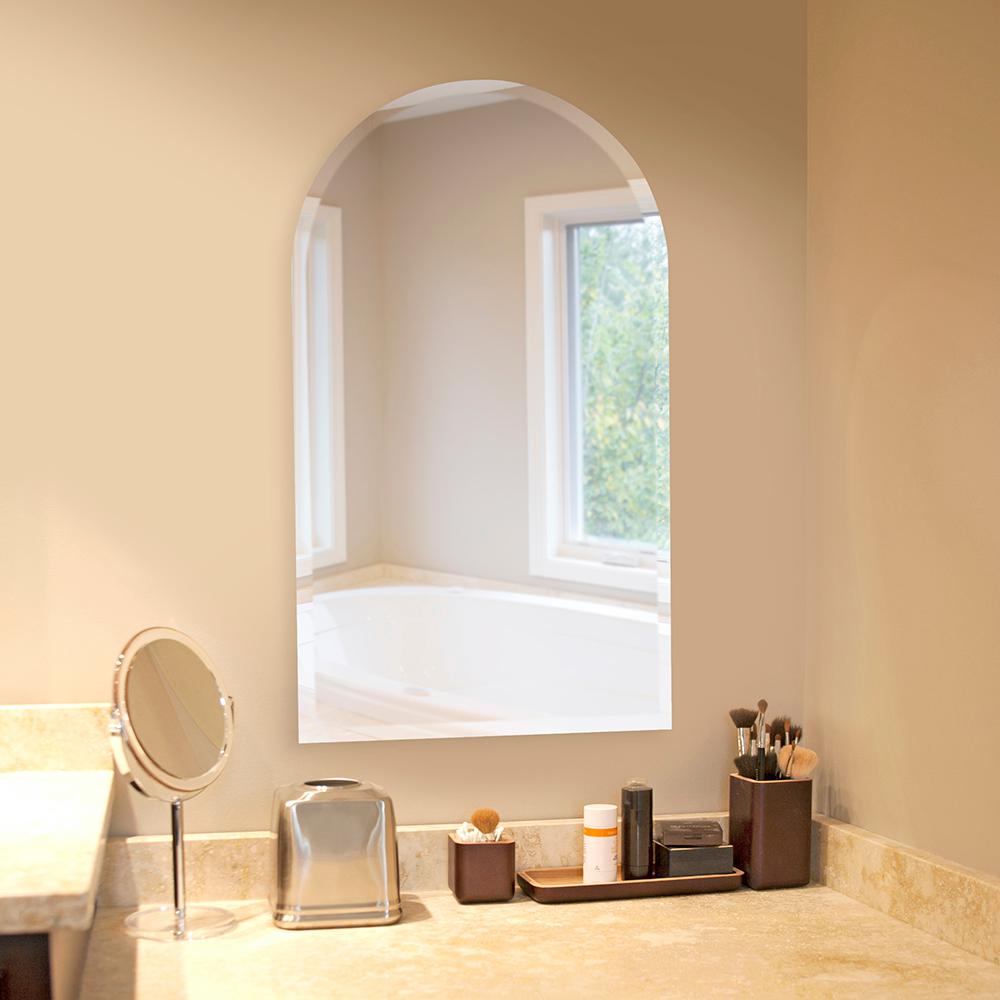 19 In X 32 Arched Frameless Mirror 36017 The Home Depot - Frameless Wall Mirror Home Depot 19 In X 32 Arched Frameless Mirror 36017 The Home Depot - Frameless Wall Mirror Home Depot