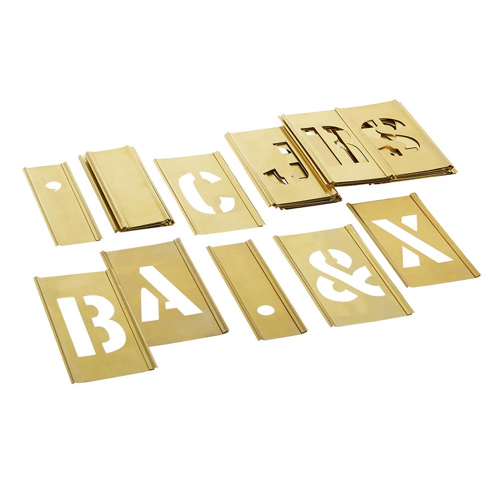 Brass 33 Piece Single Letter Sets 2 in 9 PacK