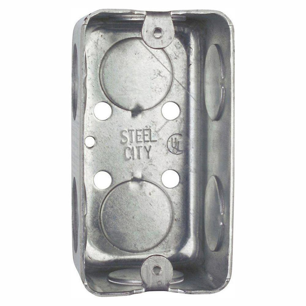 50 Pack 1-Gang Steel Drywall Bracket Face Wall Plate Mount Mud Ring Low Voltage