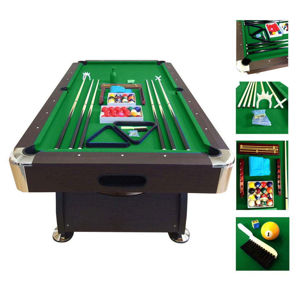 Green Season 7 ft. Pool Table with Ball Return in Green