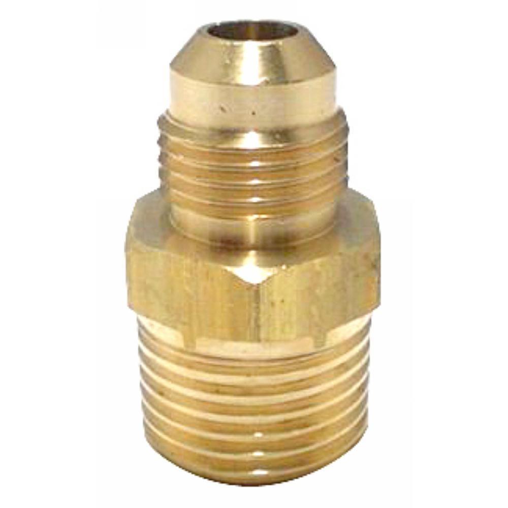 1/2 MALE FLARE X 3/4 MALE PIPE ELBOW RV FITTING HEAVY BRASS