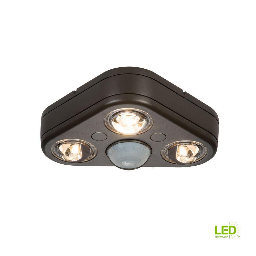 All Pro Revolve 270 Degree Bronze Triple Head Motion Activated All Pro Revolve 270 Degree Bronze Triple Head Motion Activated Outdoor Integrated Led Security