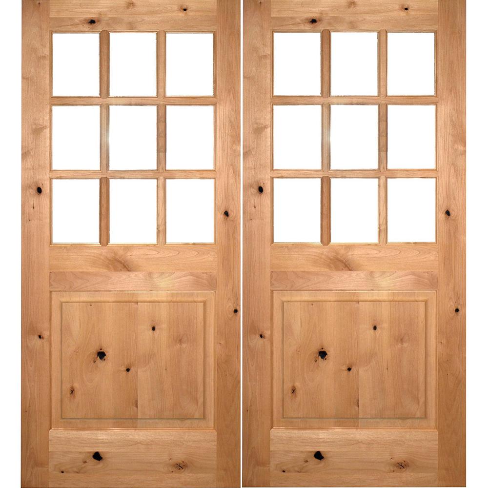 Krosswood Doors 72 In X 96 Craftsman Knotty Alder 9 Lite Clear Krosswood Doors 72 In X 96 Craftsman Knotty Alder 9 Lite Clear