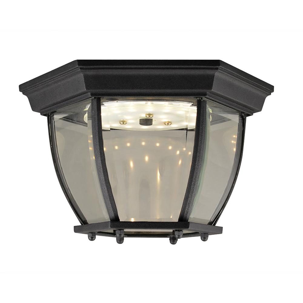 Design House Canterbury II Black Integrated LED Outdoor Flush Mount ...