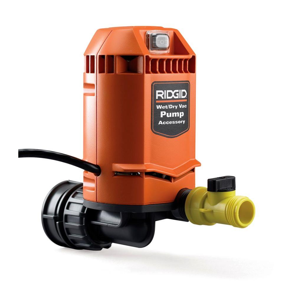 Ridgid Pump For Wet//Dry Shop Vacuum Cleaner Drain Water Removal Attachment New