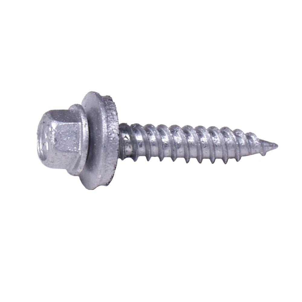 Fabral #10 1 in. External Hex Drive Flange Hex-Head Steel Wood Screws ...