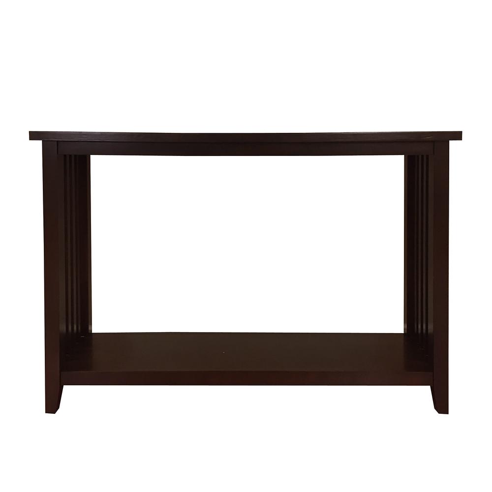 Donnieann Brookdale Dark Walnut Console Table 804071 The Home Depot Donnieann Brookdale Dark Walnut Console Table