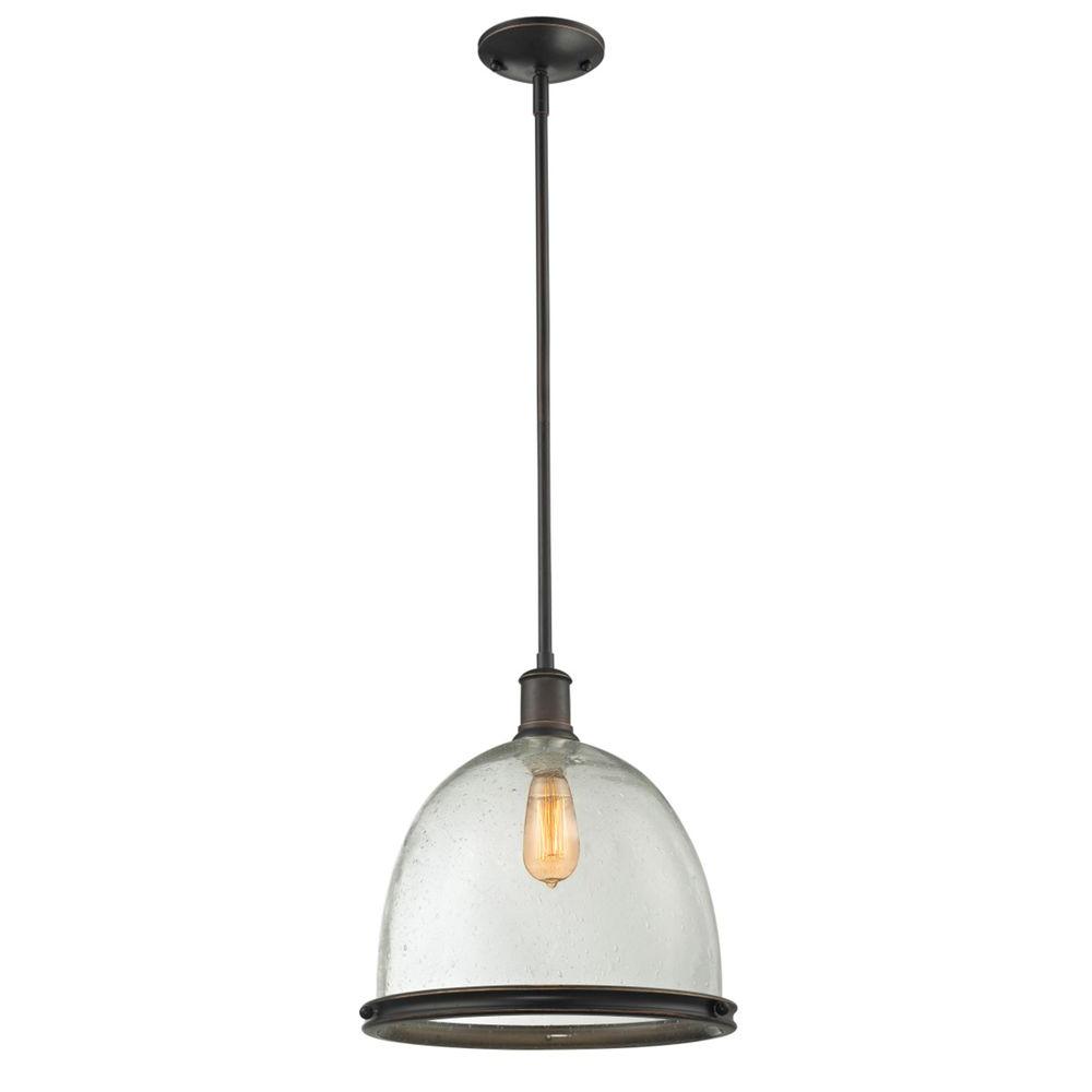 Home Decorators Collection Hampton 1 Light Polished Bronze Instant   Olde Bronze Filament Design Pendant Lights Cli Jb 029086 64 1000 