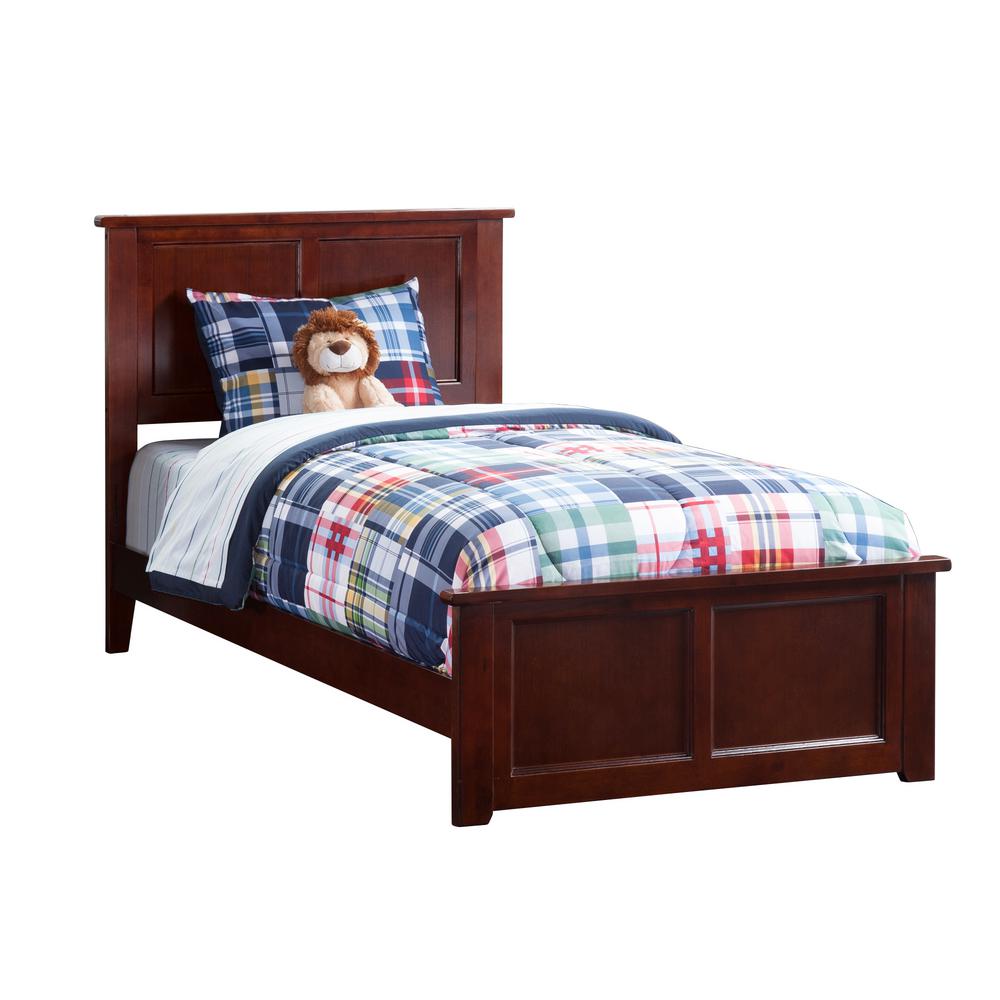Atlantic Furniture Madison Walnut Twin Traditional Bed With Matching Atlantic Furniture Madison Walnut Twin Traditional Bed With Matching Foot Board