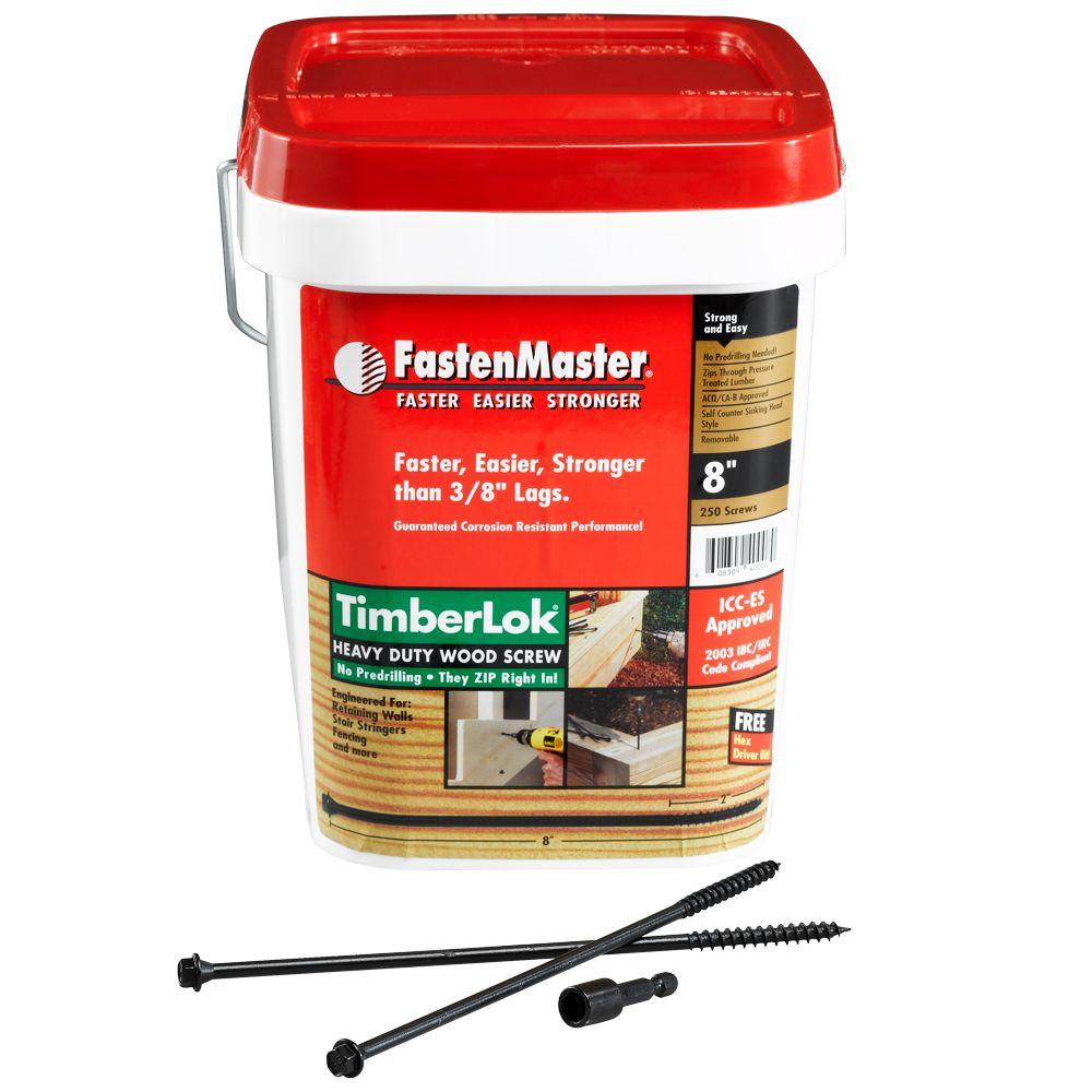 FastenMaster LedgerLok 5 in. Coarse Metal HexHead Wood Screws (250