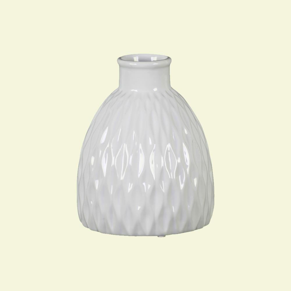 Urban Trends Collection White Gloss Ceramic Decorative Vase 50903