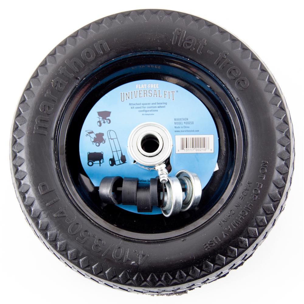 Marathon 10.5 in. Flat Free Universal Hand Truck Wheel