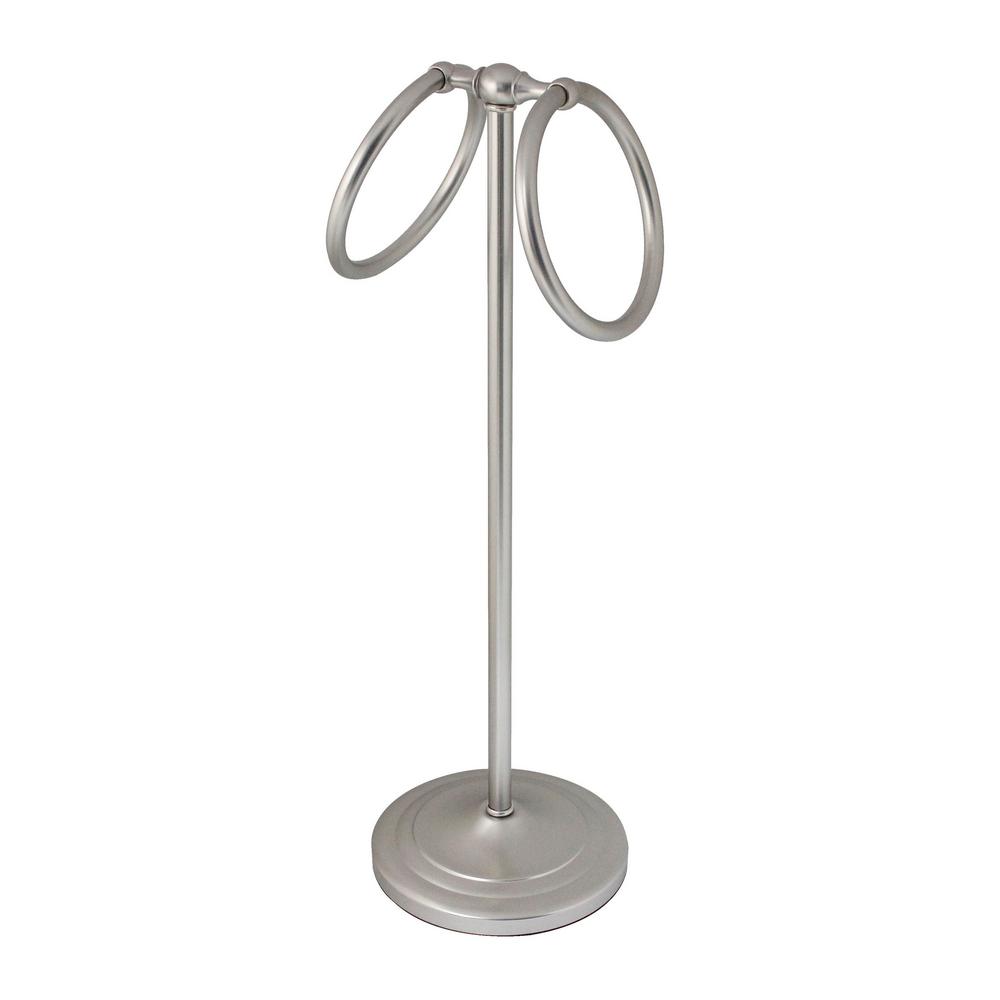 Freestanding Towel Rings Bathroom Hardware The Home Depot Counter Top Towel Ring For Hand Towels In Satin Nickel