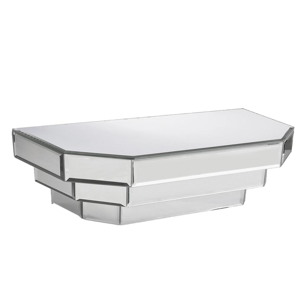 Floating Silver Shelving Storage Organization The Home Depot Mirrored Wall Shelf
