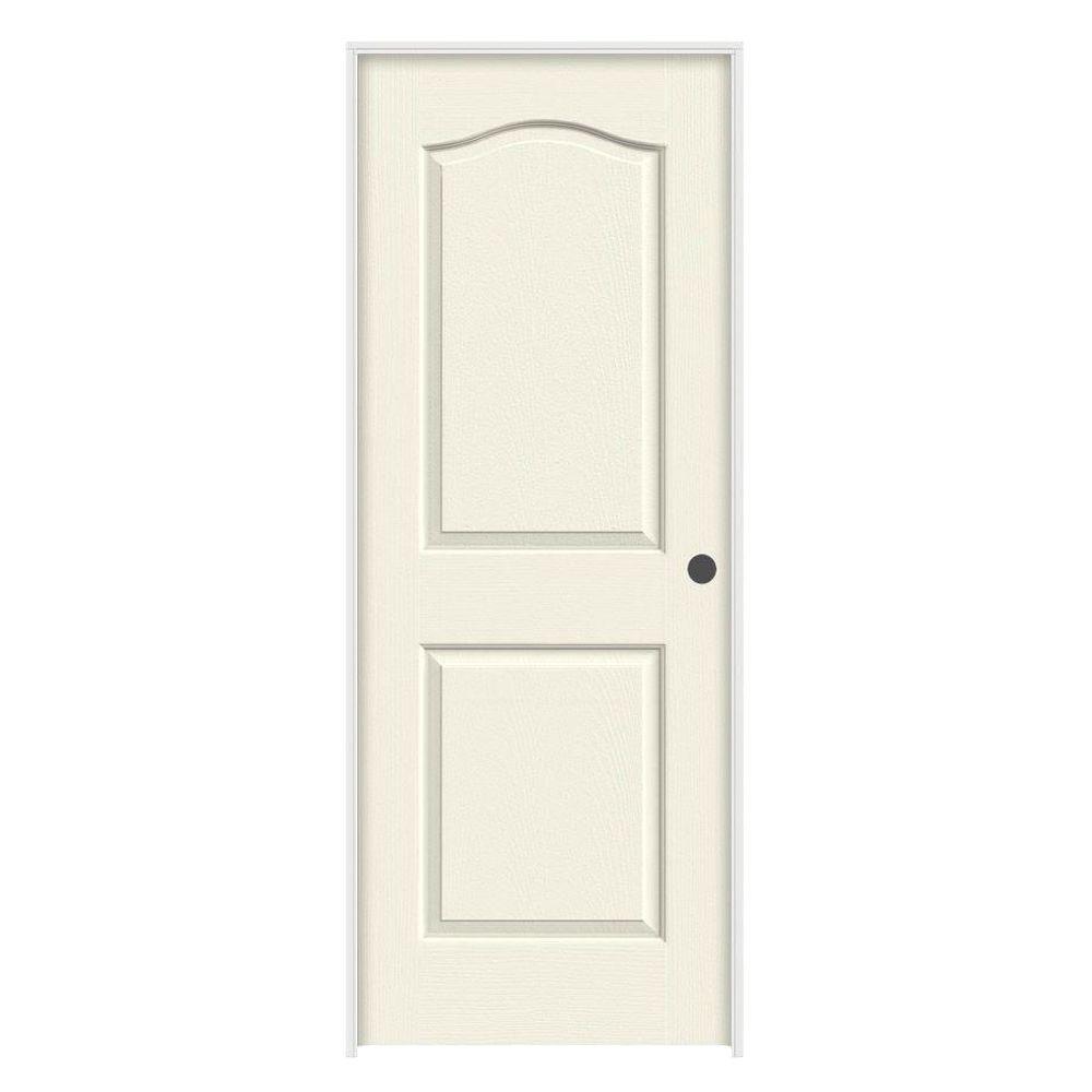 JELD-WEN 30 In. X 80 In. Camden Vanilla Painted Textured Molded ...