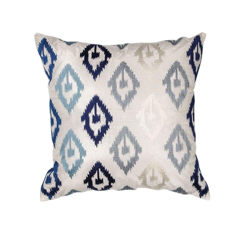 Kas Rugs Simple Scroll Yellow Grey Decorative Pillow Pill19618sq Diamond Scape Navy Grey Decorative Pillow