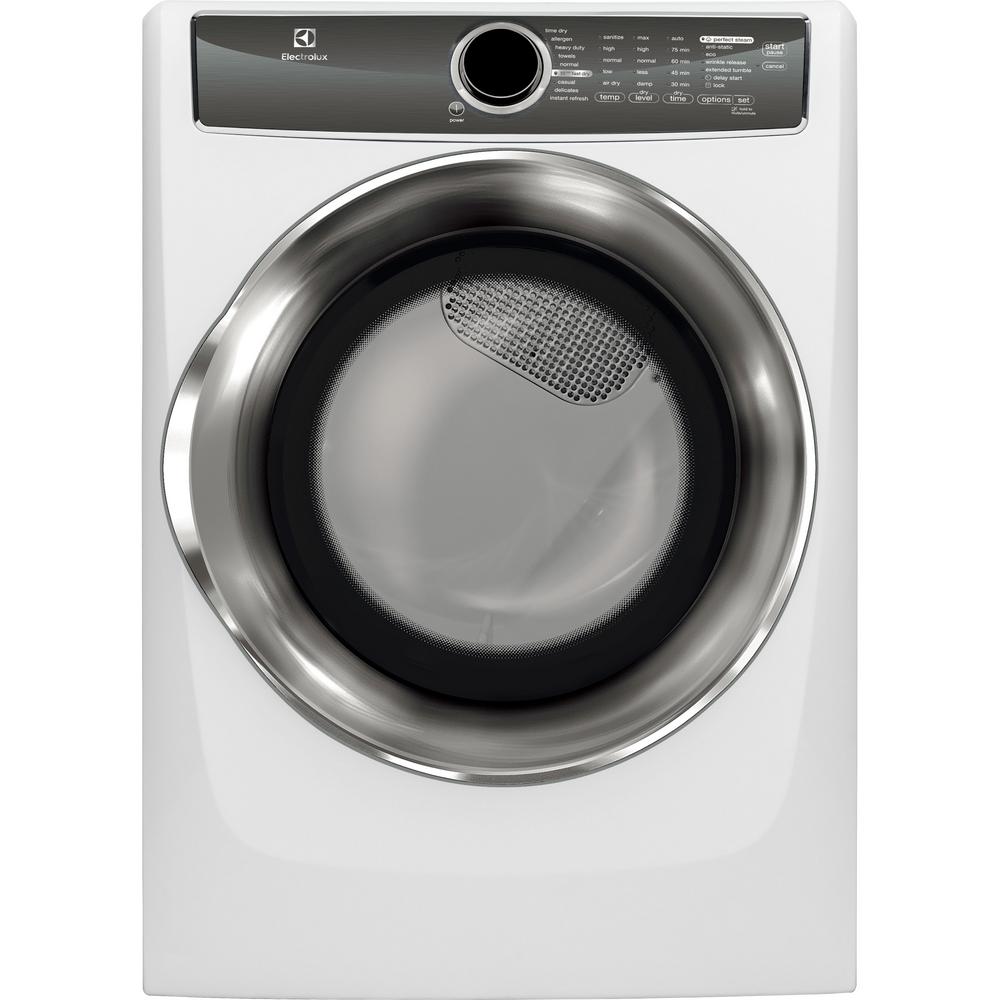 Samsung 7.5 cu. ft. Electric Dryer with Steam in White, ENERGY STAR